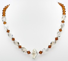 Bronze Crystal Necklace 